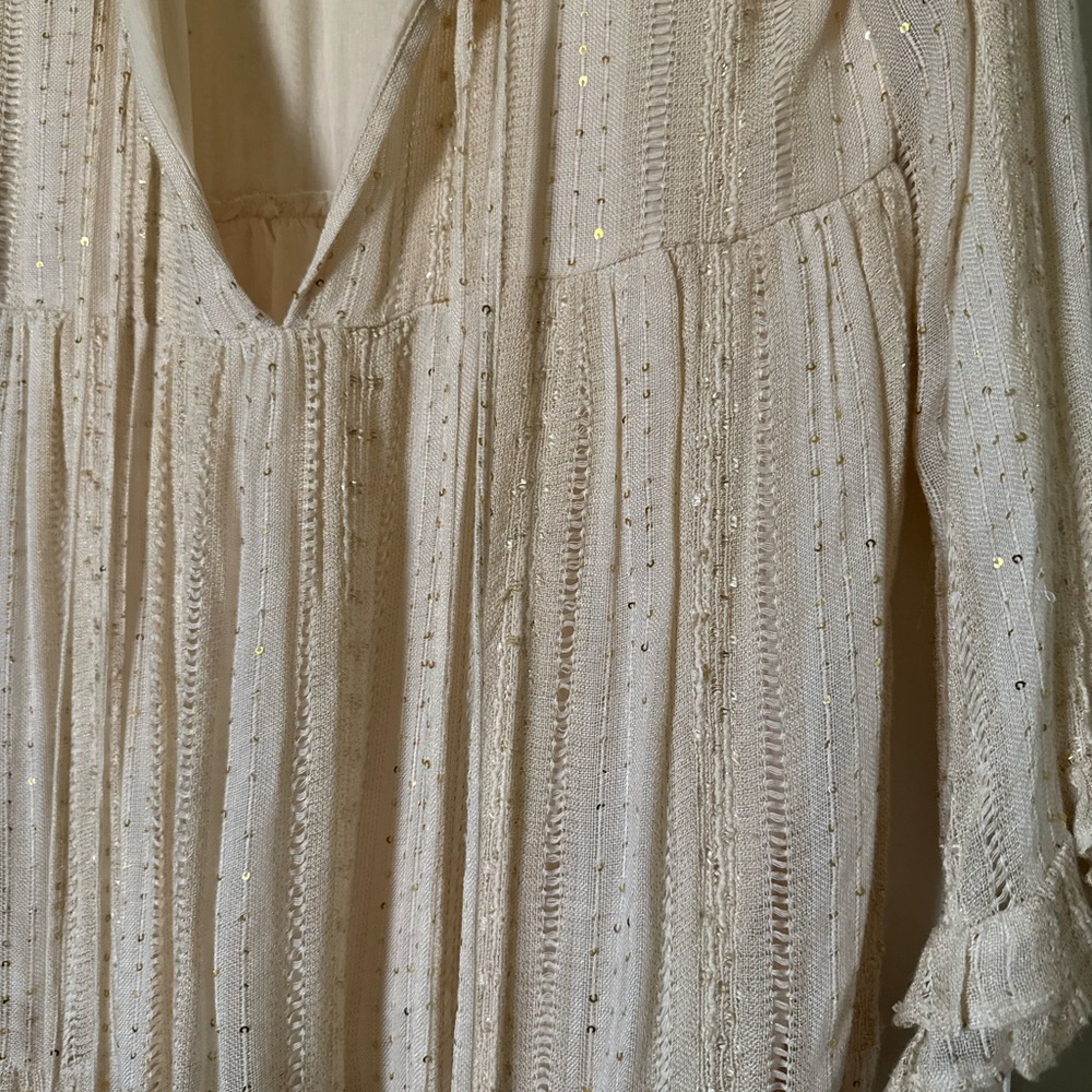 Chic Beige Long Sleeve Maxi Dress - Picture 3 of 5